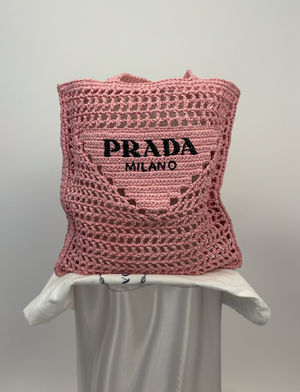 Prada Pink Woven Tote