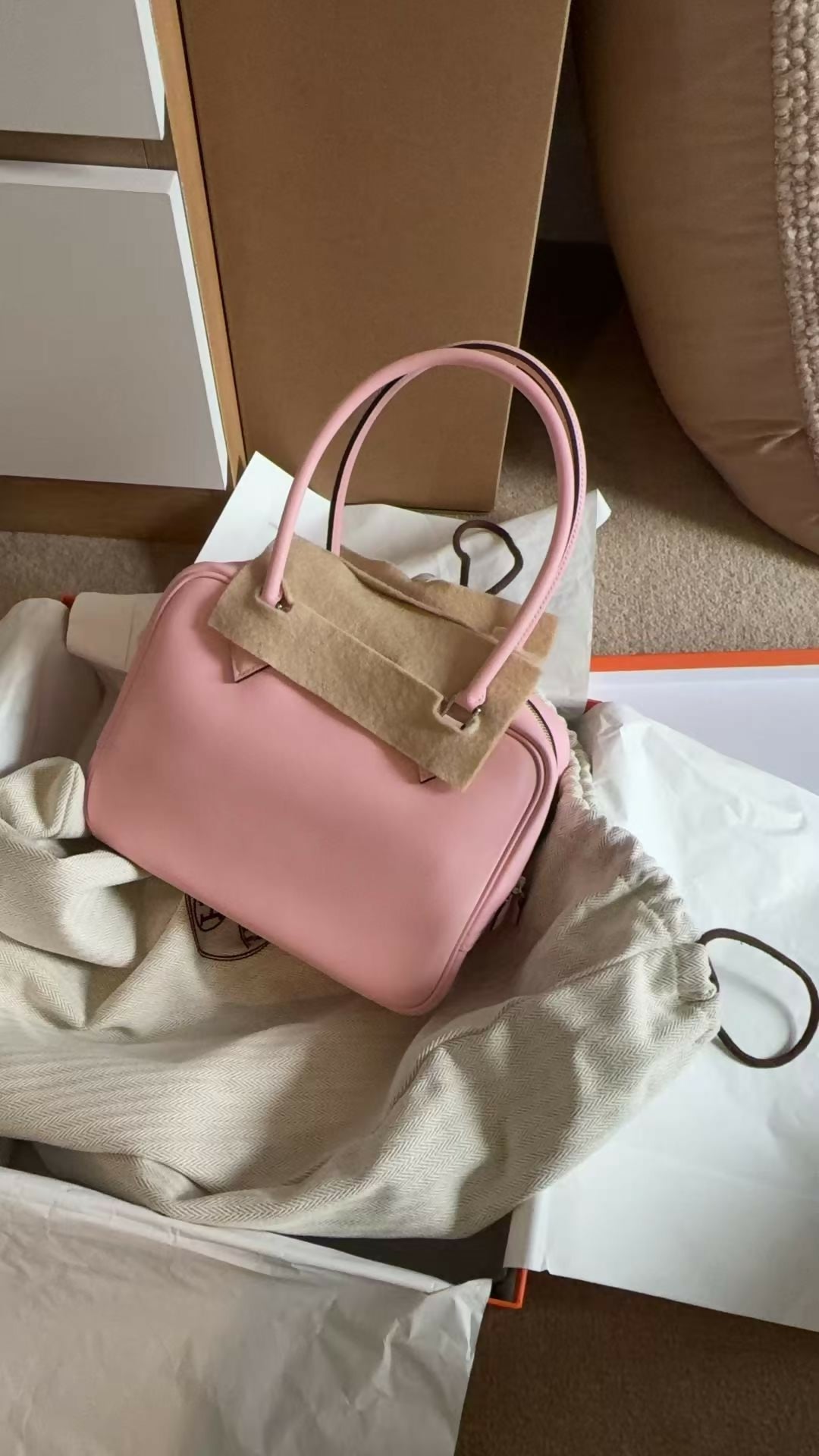 Hermès Plume Mini Bag in Sakura Pink