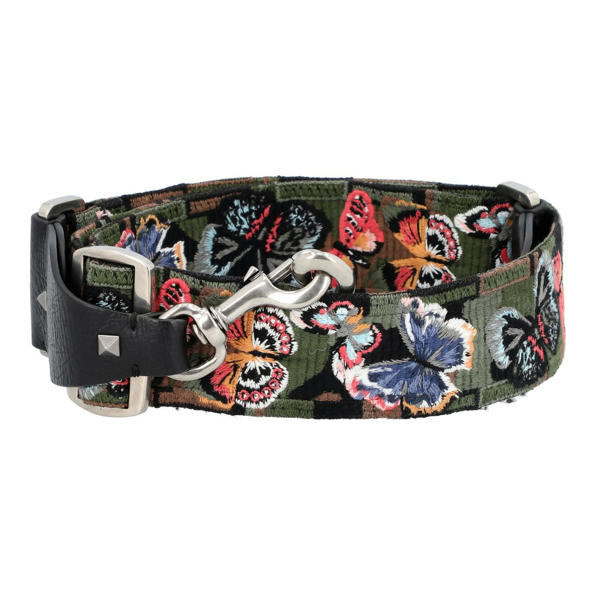 Valentino Garavani Canvas Bag Strap in Butterfly Embroidery