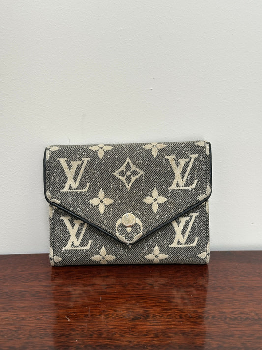 Louis Vuitton Gray Jacquard Denim Victorine Wallet