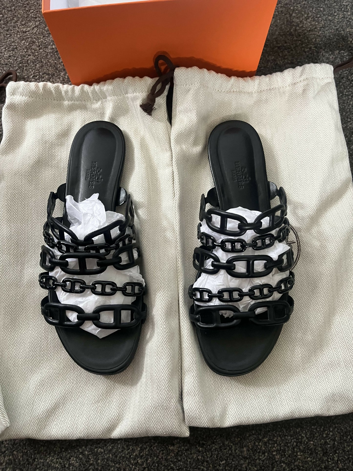 Hermes Chaine d’ Ancre Rivage sandals - Full Set