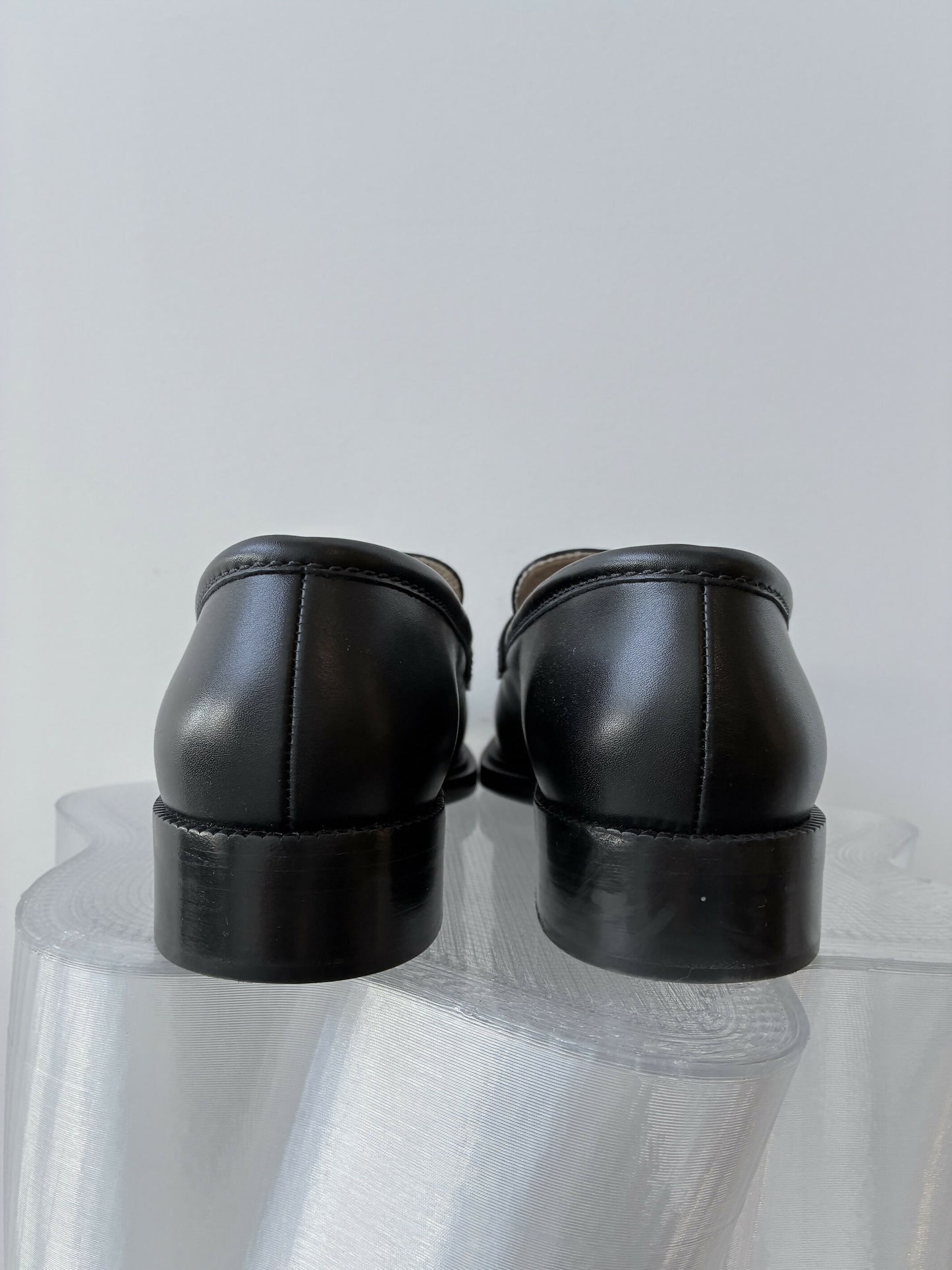 Chanel Black Quilted Leather Loafers - FULL SET