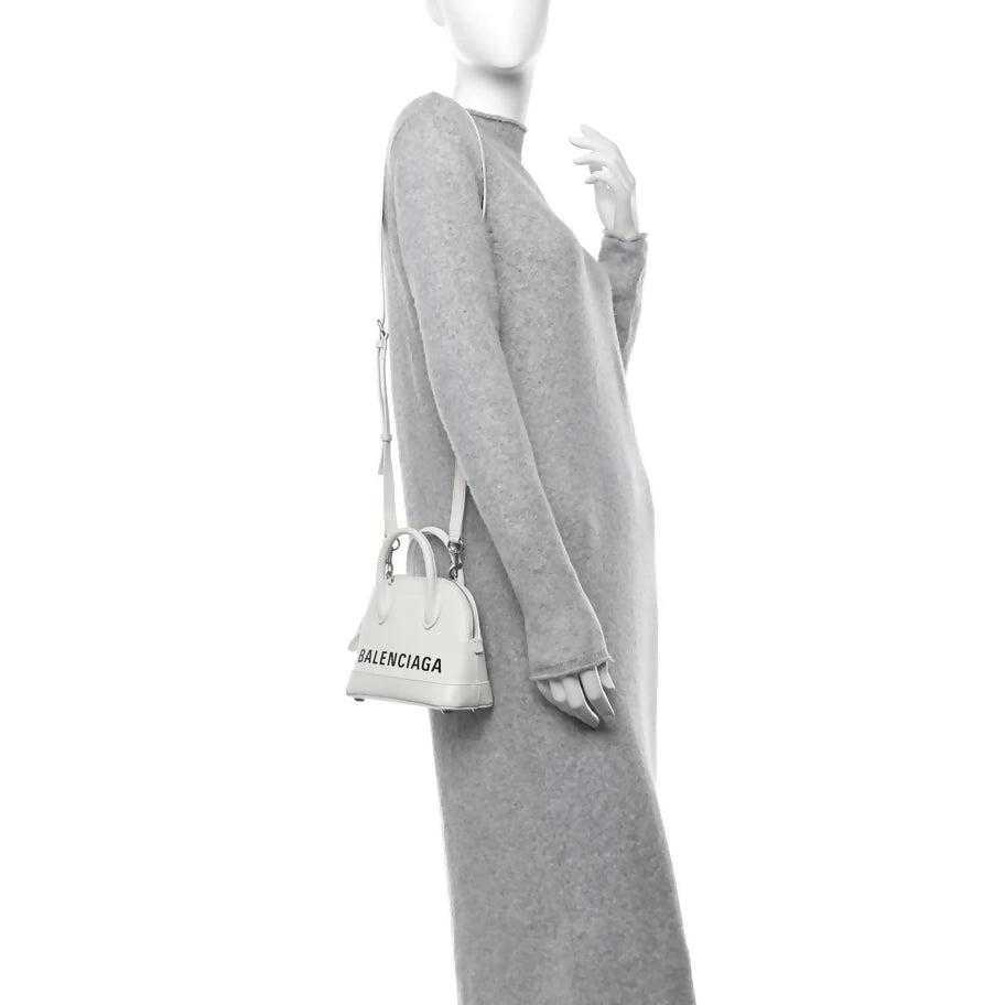 Balenciaga Ville White Top Handle Bag
