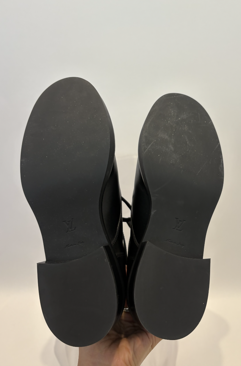  Louis Vuitton Wonderland Ranger Boots in Black Leather - FULL SET