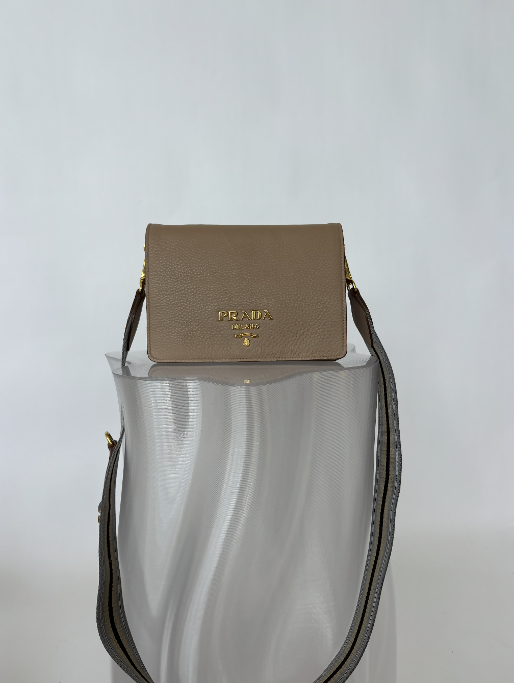 Prada Vitello Daino Flap Crossbody Bag