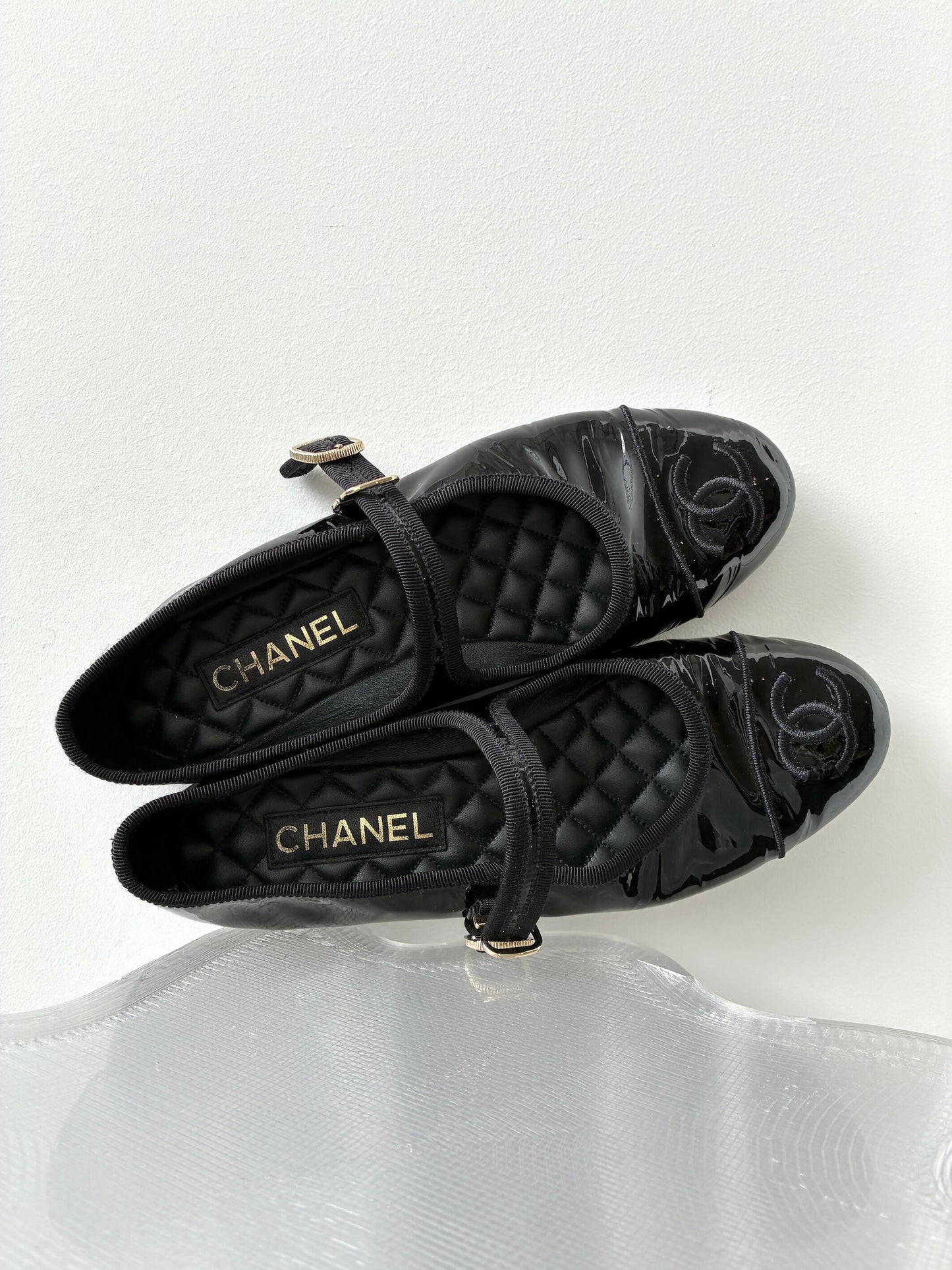 Chanel Patent Leather Ballet Flats Mary Jane