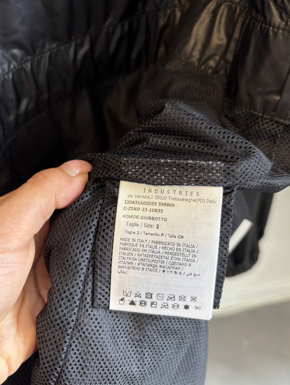 Moncler Komoe Hooded Mixed Media Jacket in Black