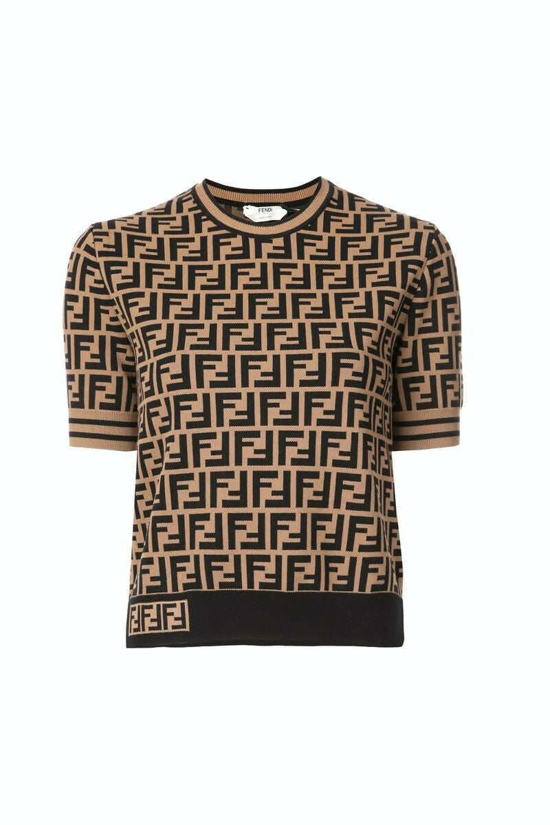 Fendi FF Monogram Knit T-Shirt