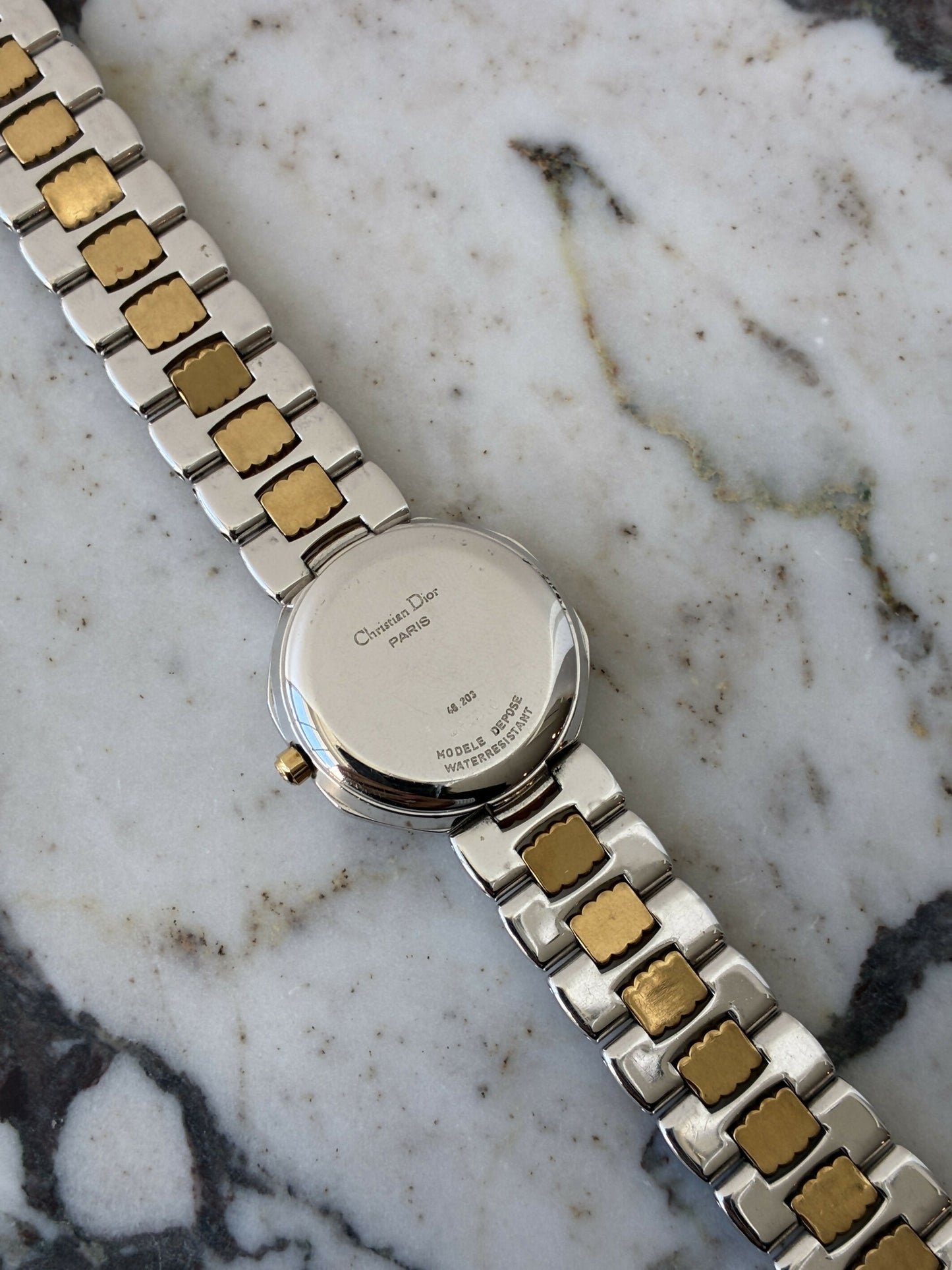 Christian Dior Bi-Tone Octagon Watch