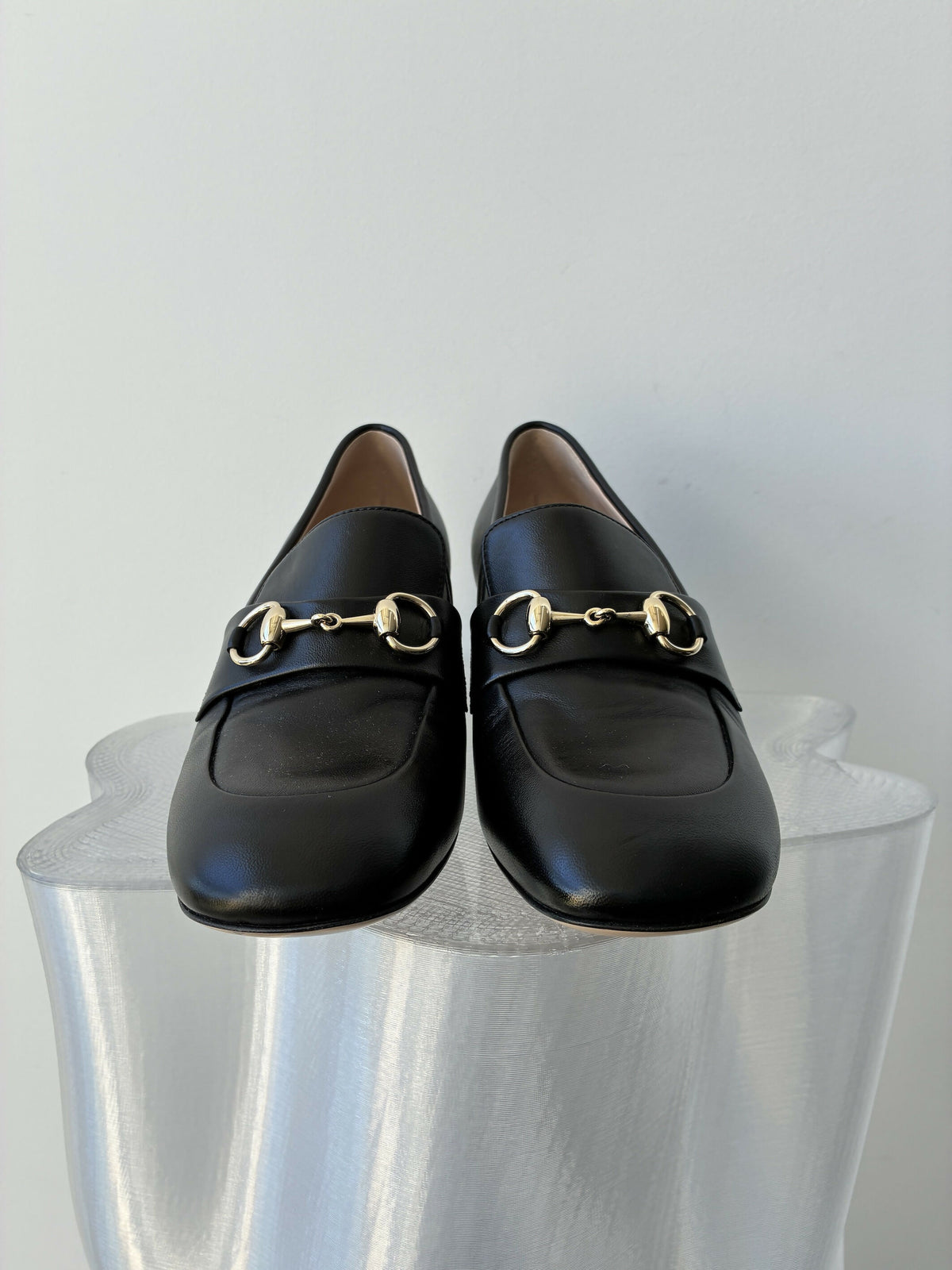 Gucci Horsebit Block 55 Heel Loafer Pumps