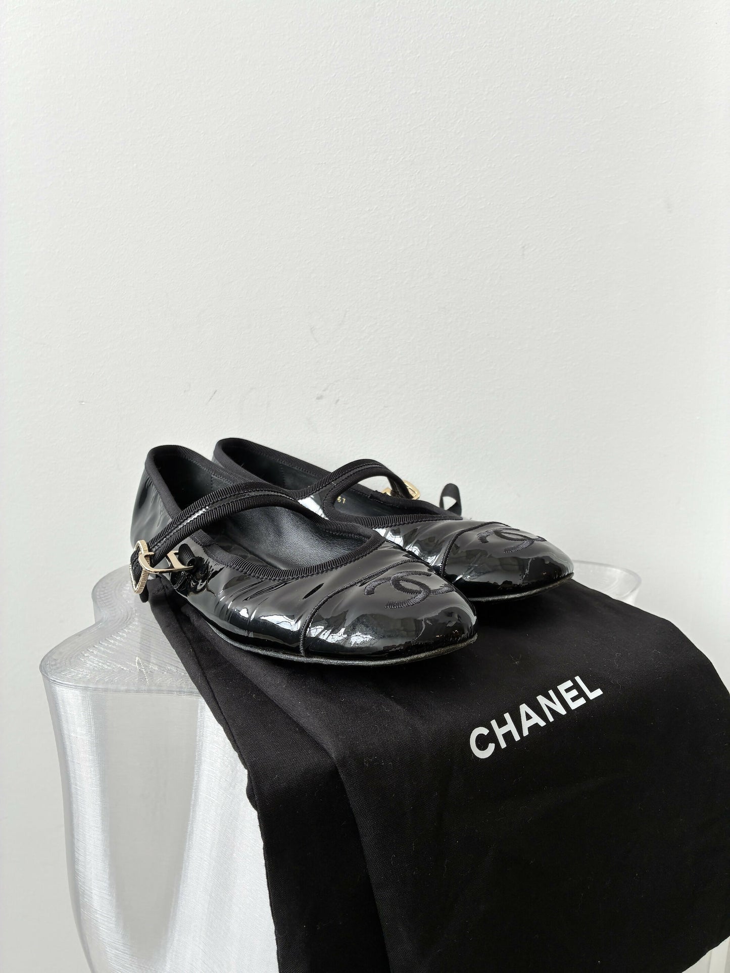 Chanel Patent Leather Ballet Flats Mary Jane