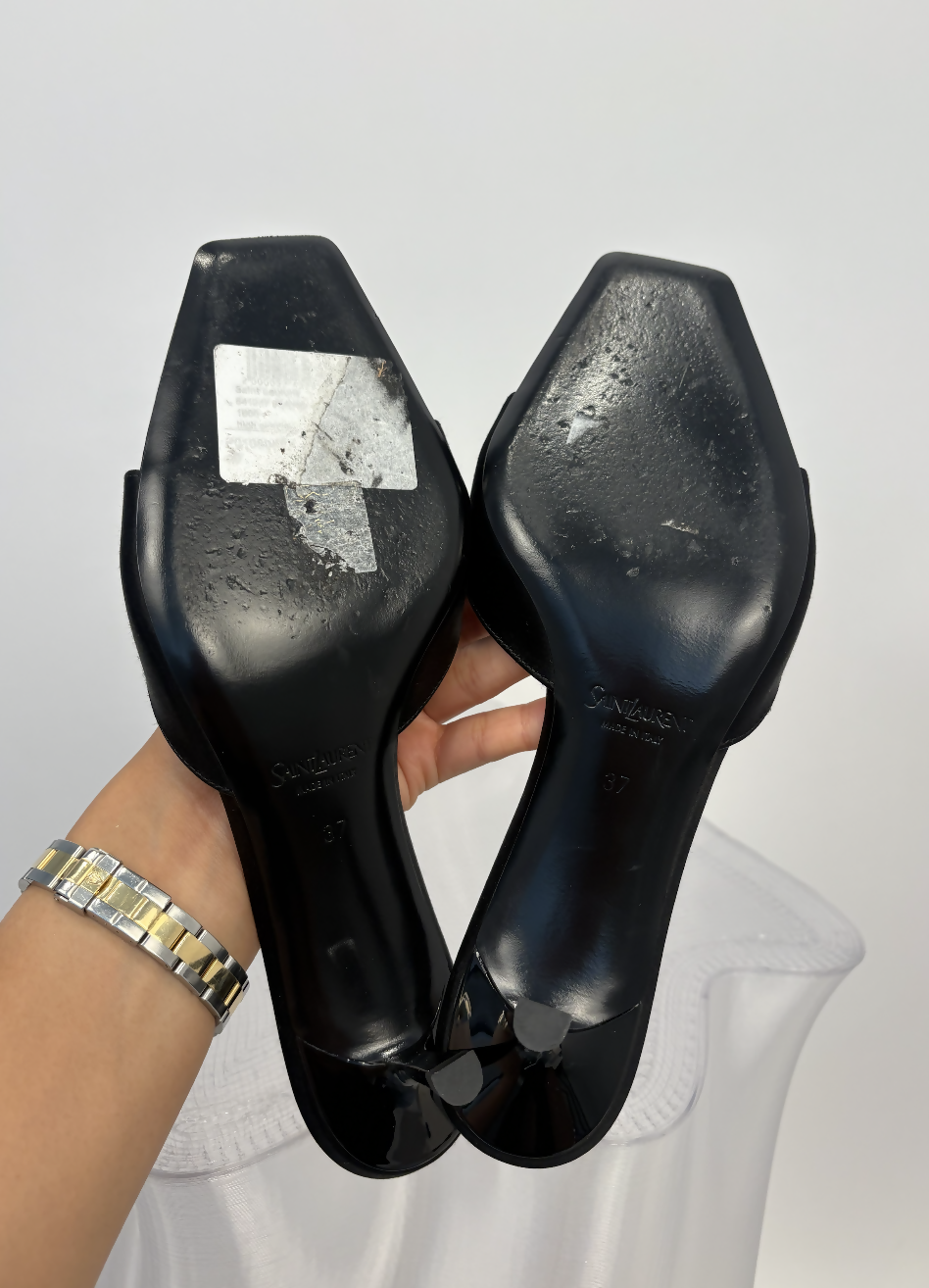 Saint Laurent Daisy Mules - FULL SET