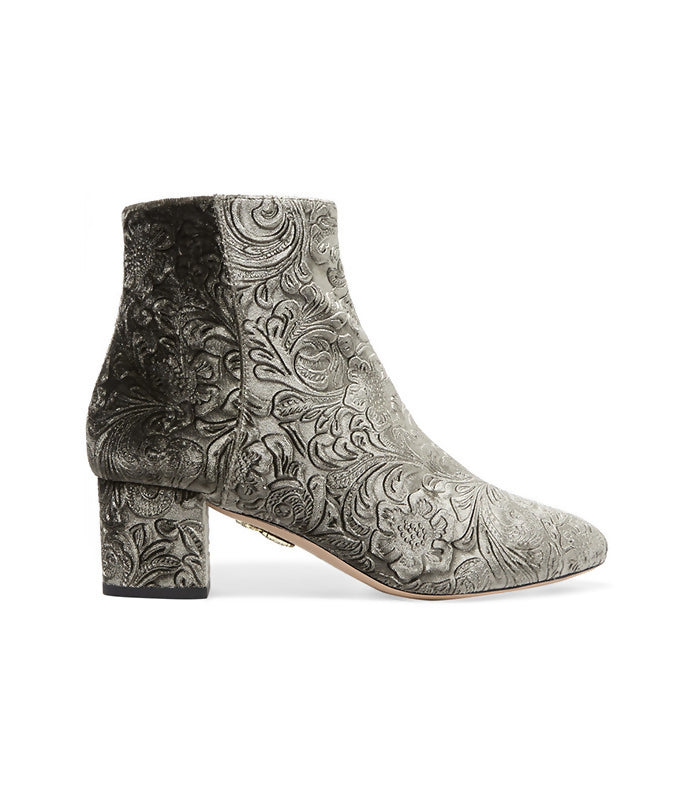 Stuart Weitzman Velvet Ankle Boot