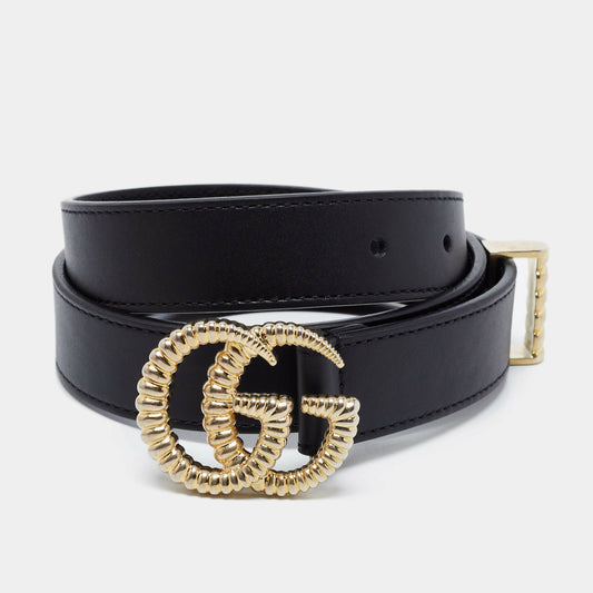 Gucci Marmont Torchon Belt 85cm Black