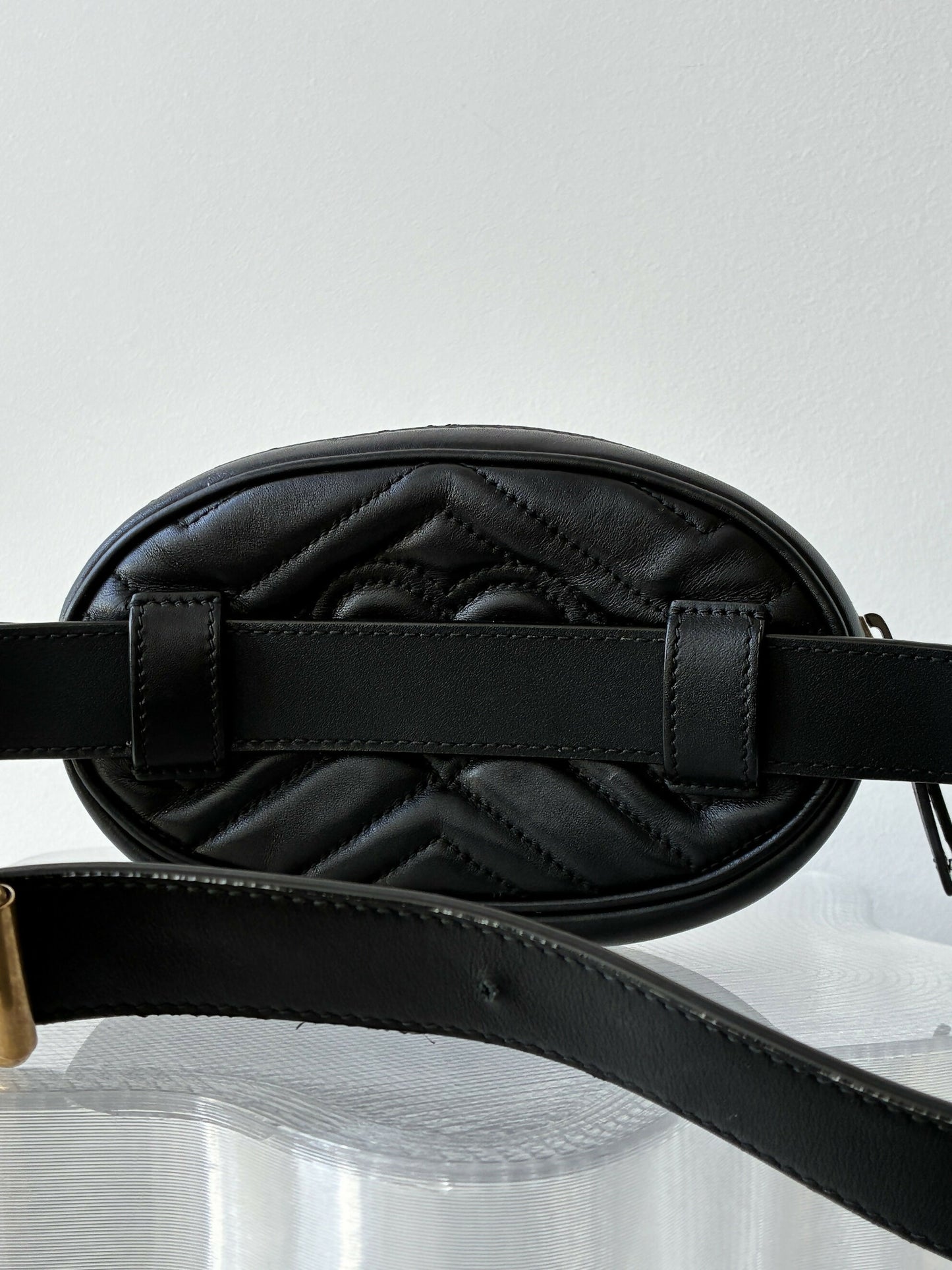 Gucci Marmont Belt Bag in Black Leather