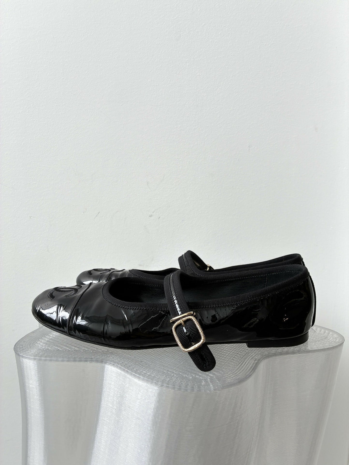 Chanel Patent Leather Ballet Flats Mary Jane