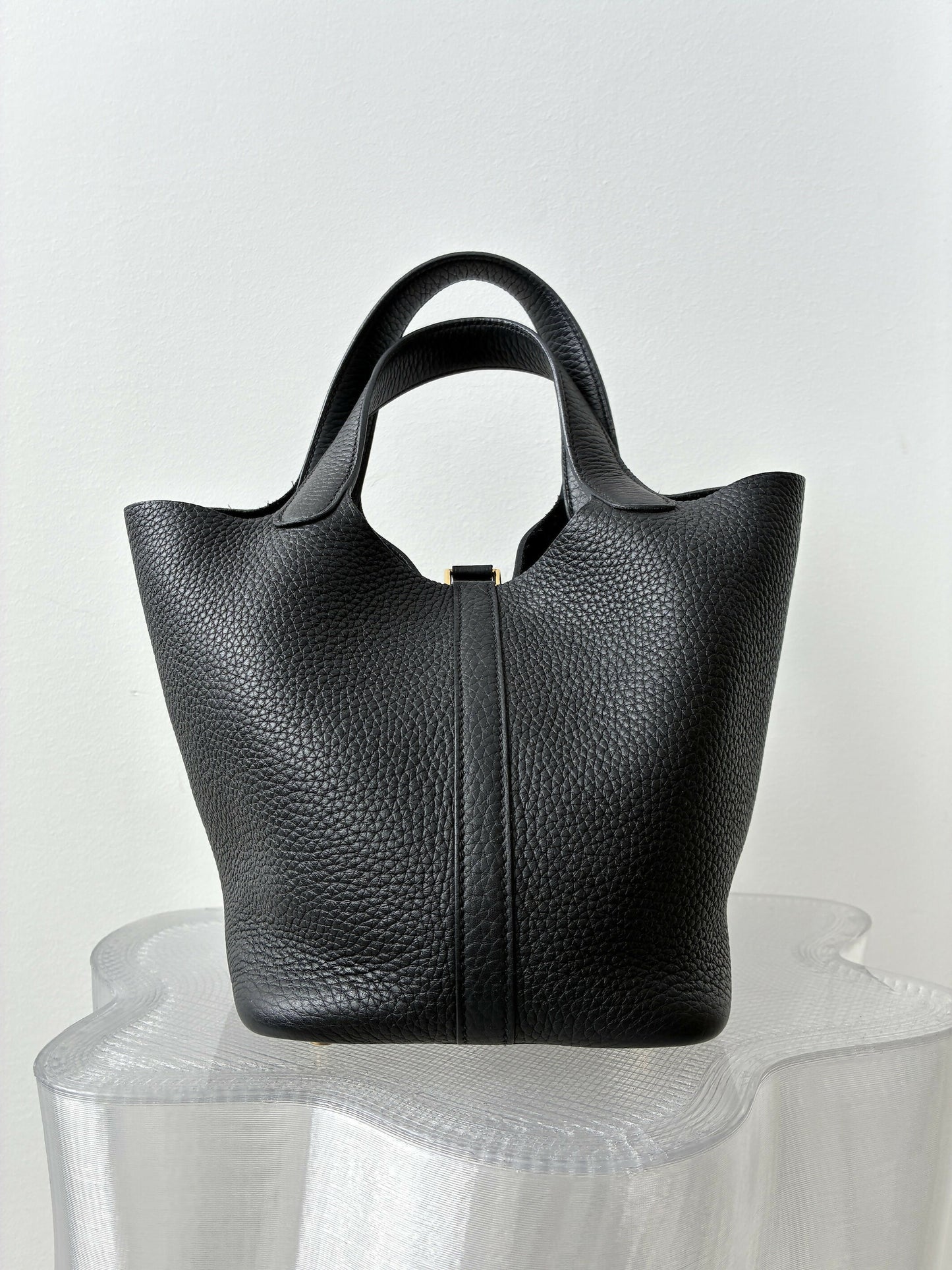Hermès Picotin Lock 18, Noir Taurillon Clémence - FULL SET