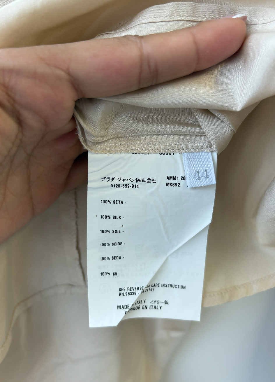 Miu Miu Long Sleeve Silk Blouse