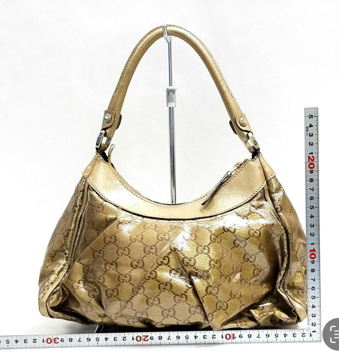 Gucci Gold D-Ring Scrunch Bag