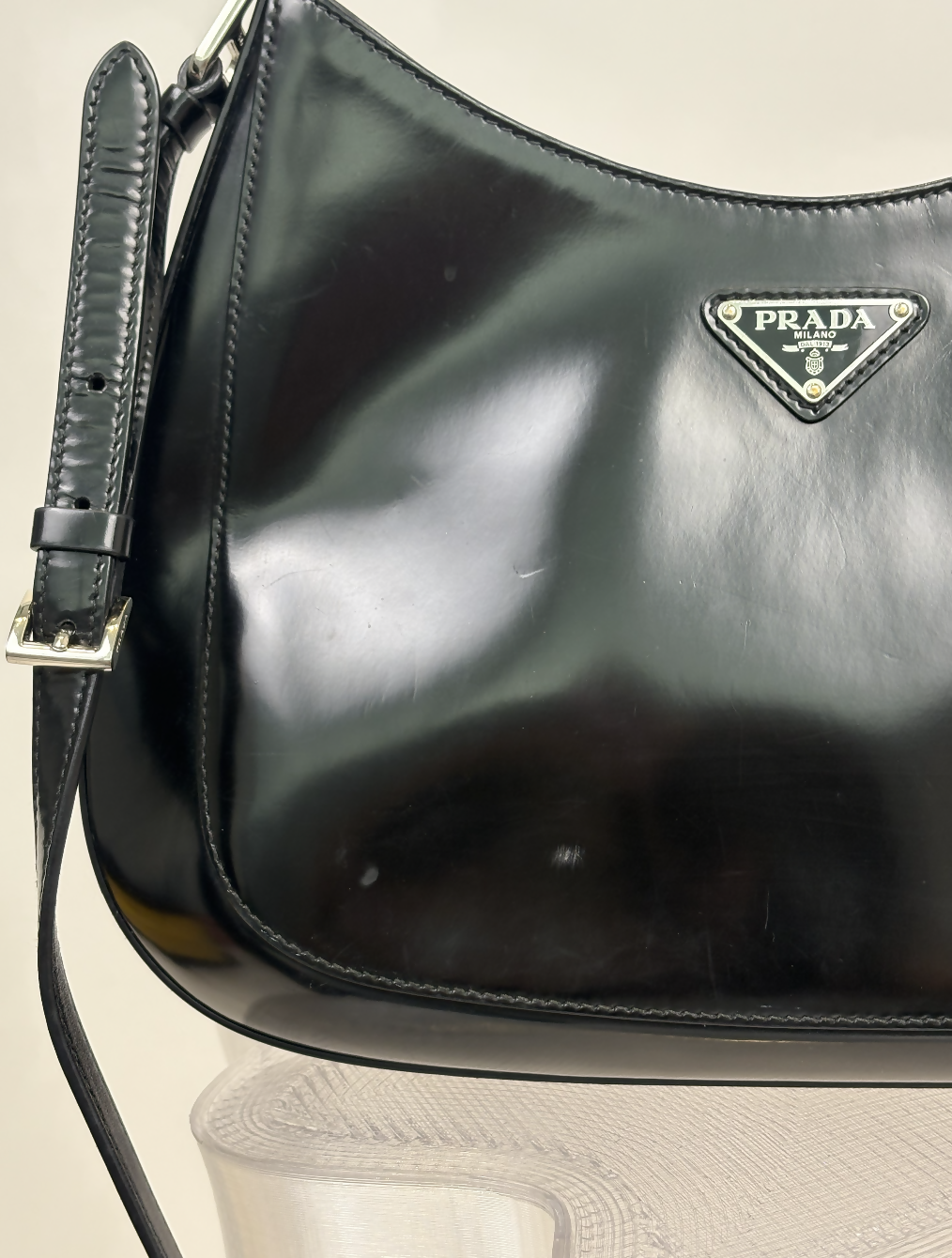 Prada Cleo Bag in Black Leather - FULL SET