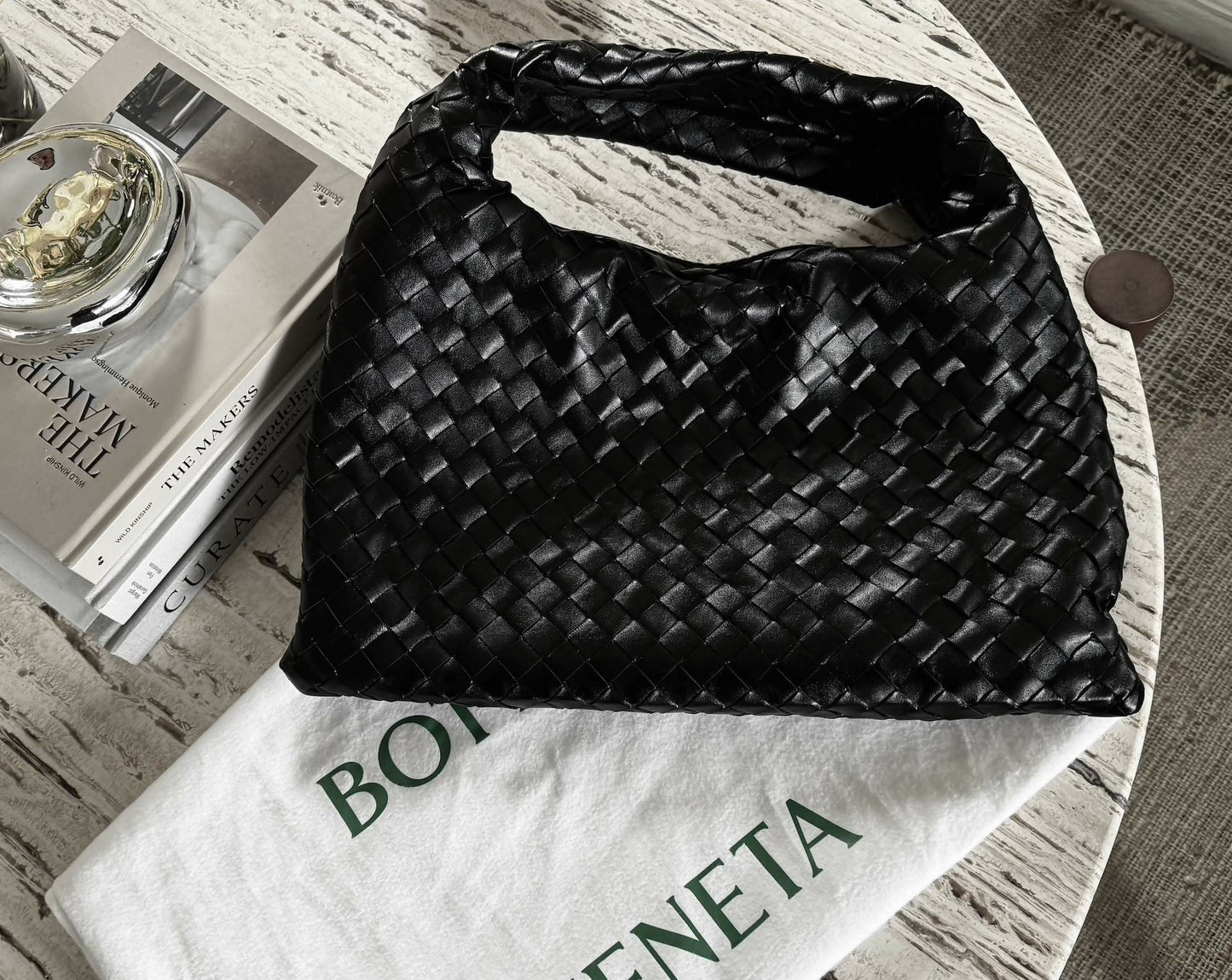 Bottega Veneta Small Calfskin Intrecciato Hop Hobo Bag