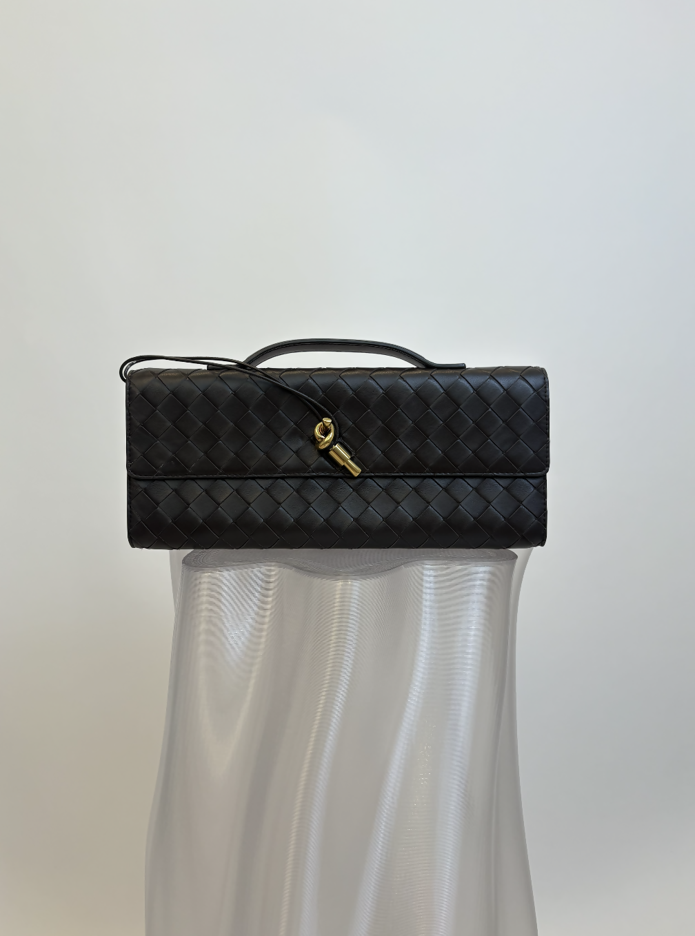 Bottega Veneta Long Andiamo Intrecciato Leather Clutch