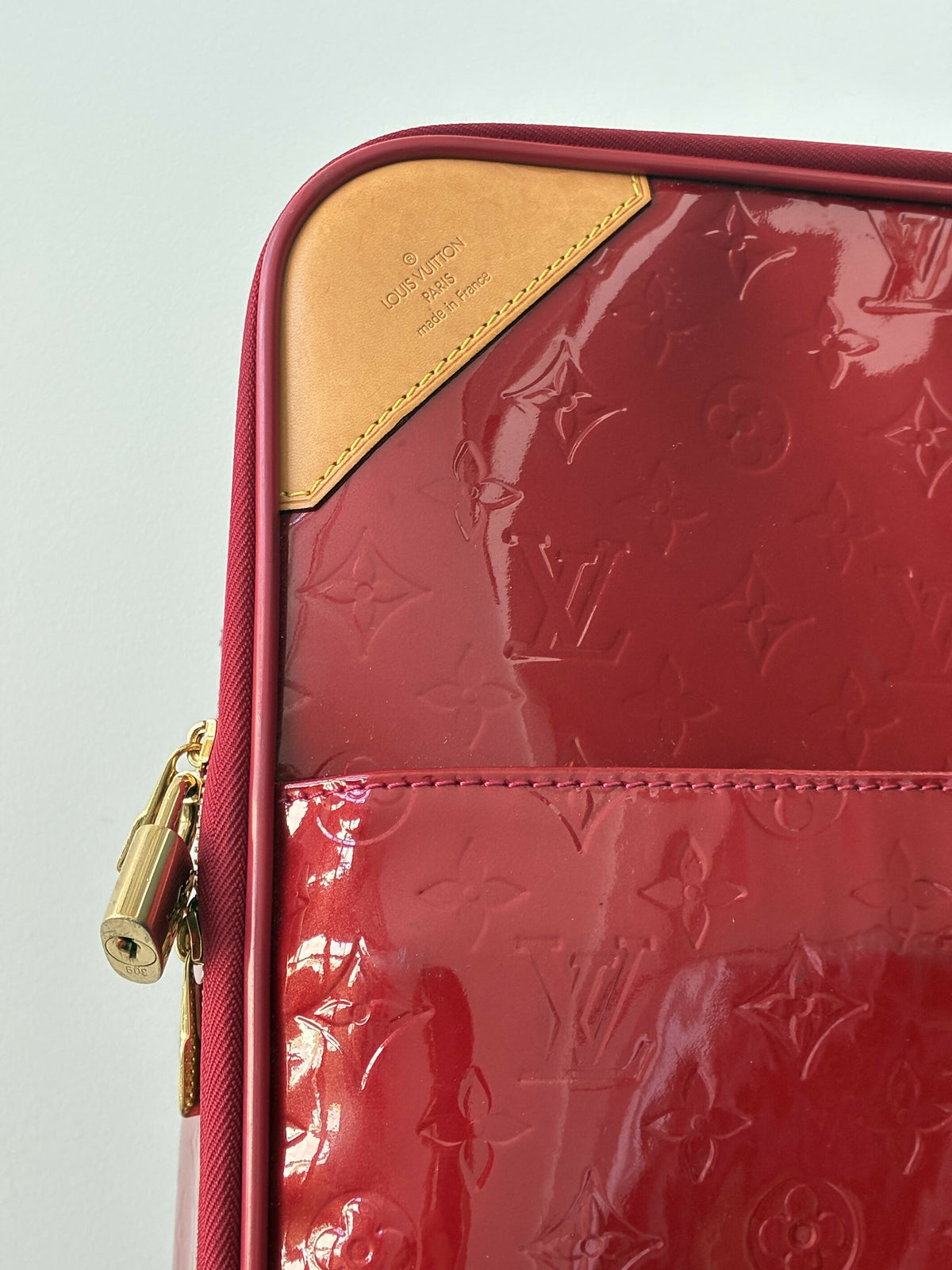 Louis Vuitton Pomme d’Amour Monogram Vernis Pegase 45 Suitcase