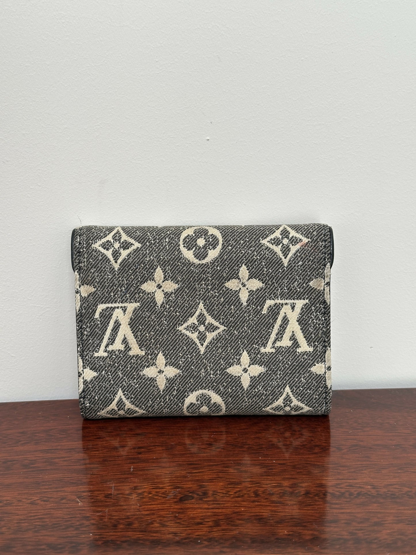 Louis Vuitton Gray Jacquard Denim Victorine Wallet
