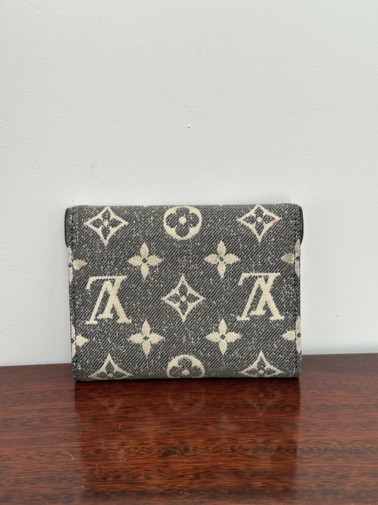 Louis Vuitton Gray Jacquard Denim Victorine Wallet