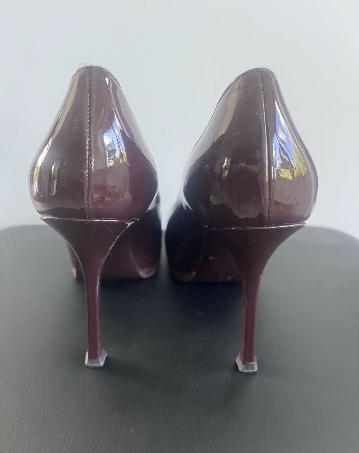 Vintage burgundy patent YSL Pumps