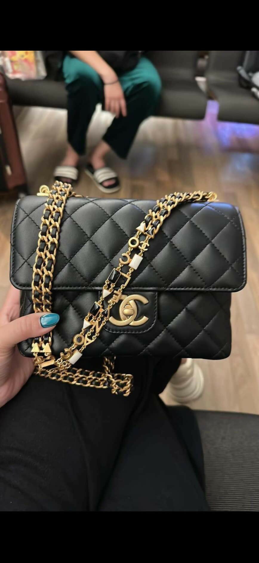 Chanel Black Lambskin Small Classic Flap Bag 2022
