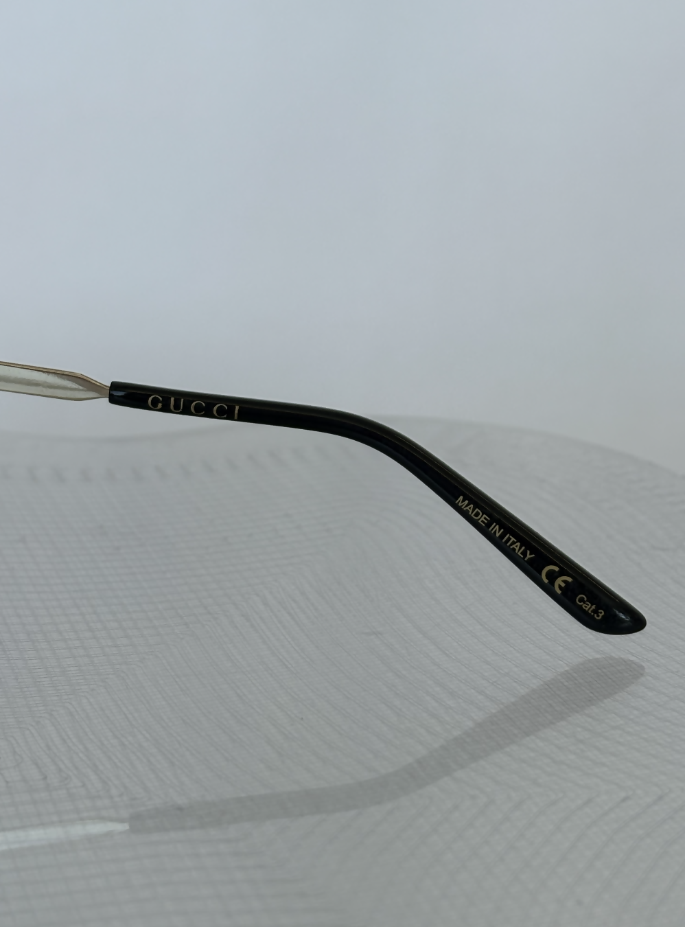 Gucci GG0802S Gold Rectangle Sunglasses