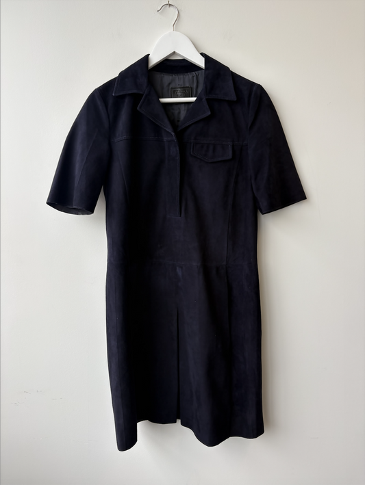 Prada - navy suede dress