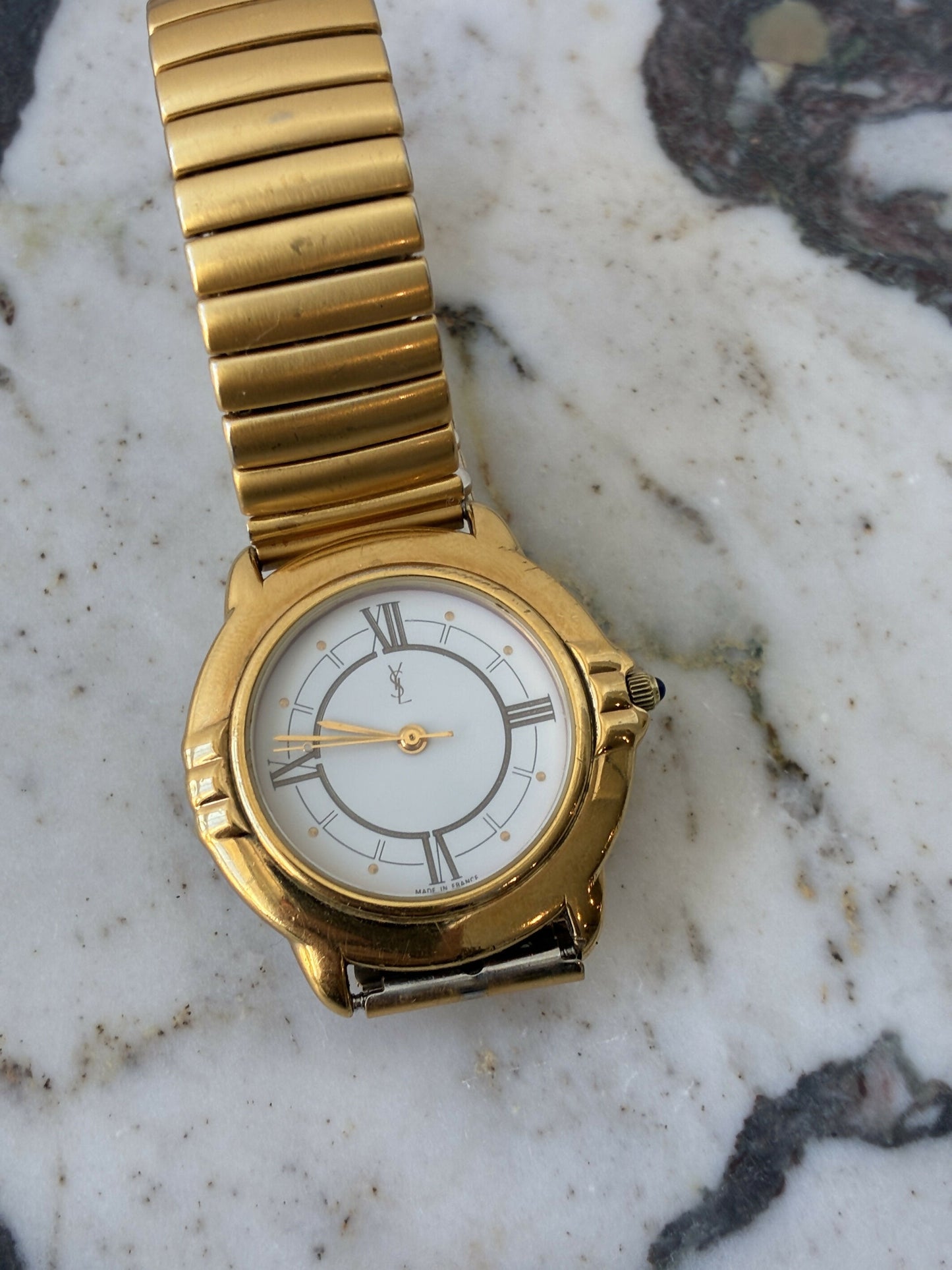 Yves Saint Laurent Bi-Tone Ribbon Link Watch