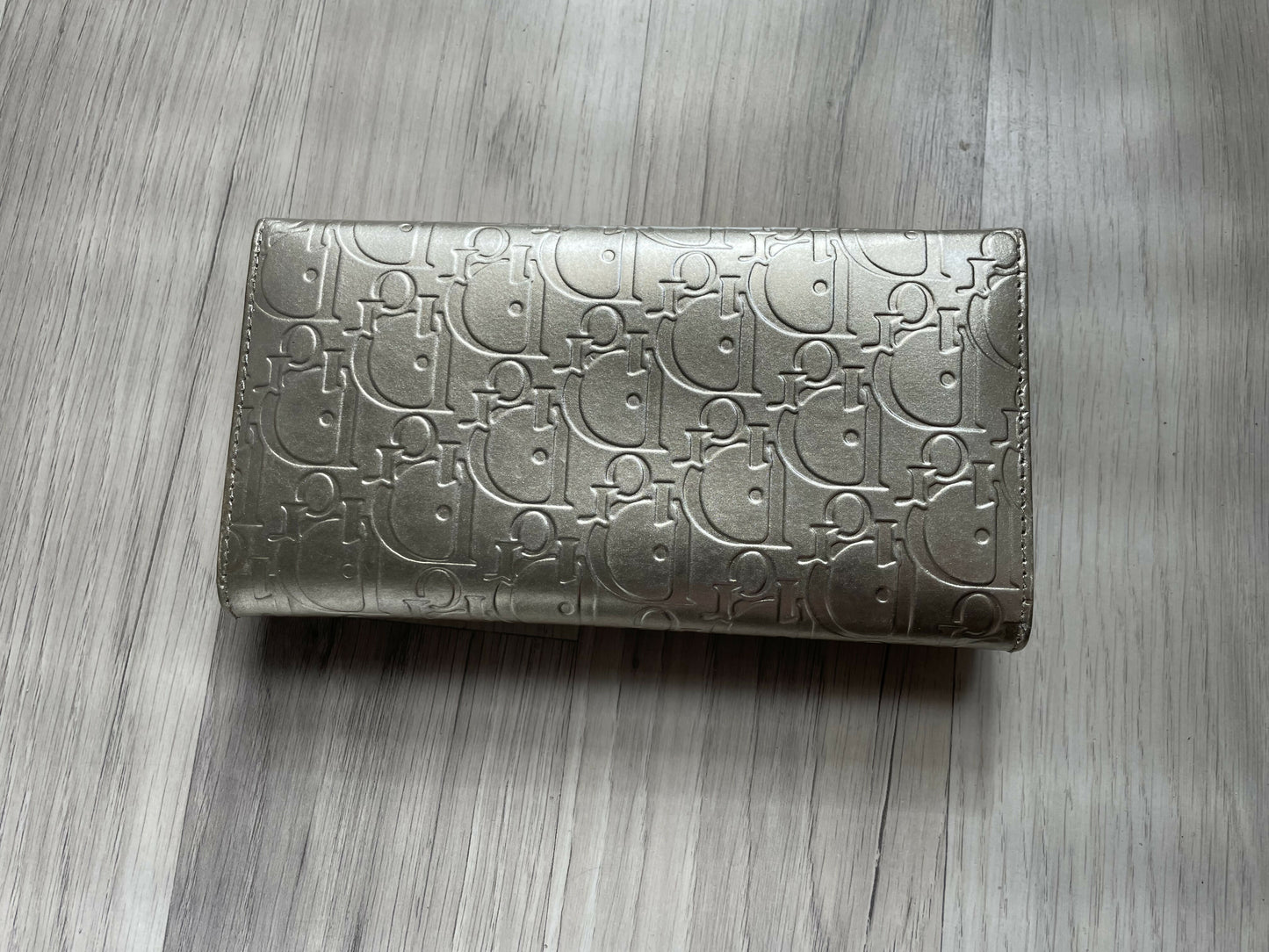 Dior gold wallet