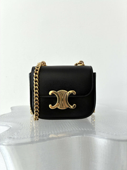 Celine Mini Claude Chain Bag in Calfskin - FULL SET