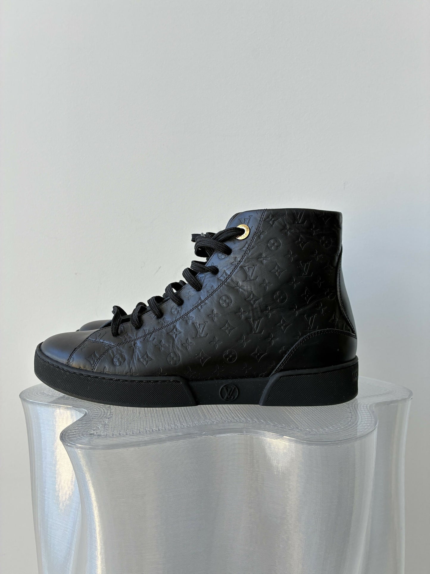 Louis Vuitton Empreinte Leather Black High Top Sneakers