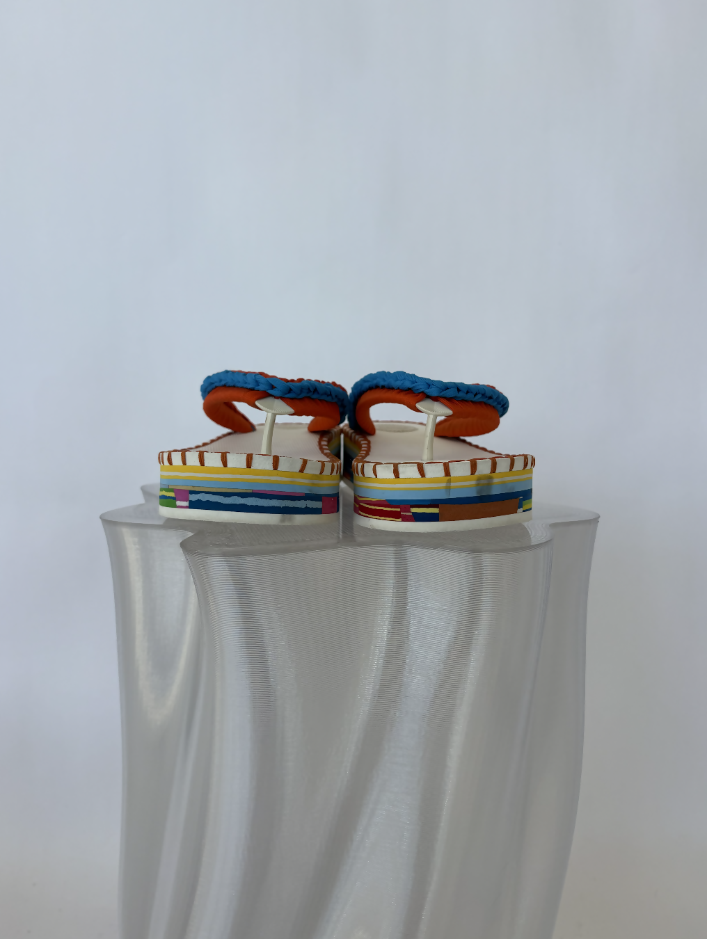 Chloé White & Orange “Ocean Sole Edition” Lou Flip Flops