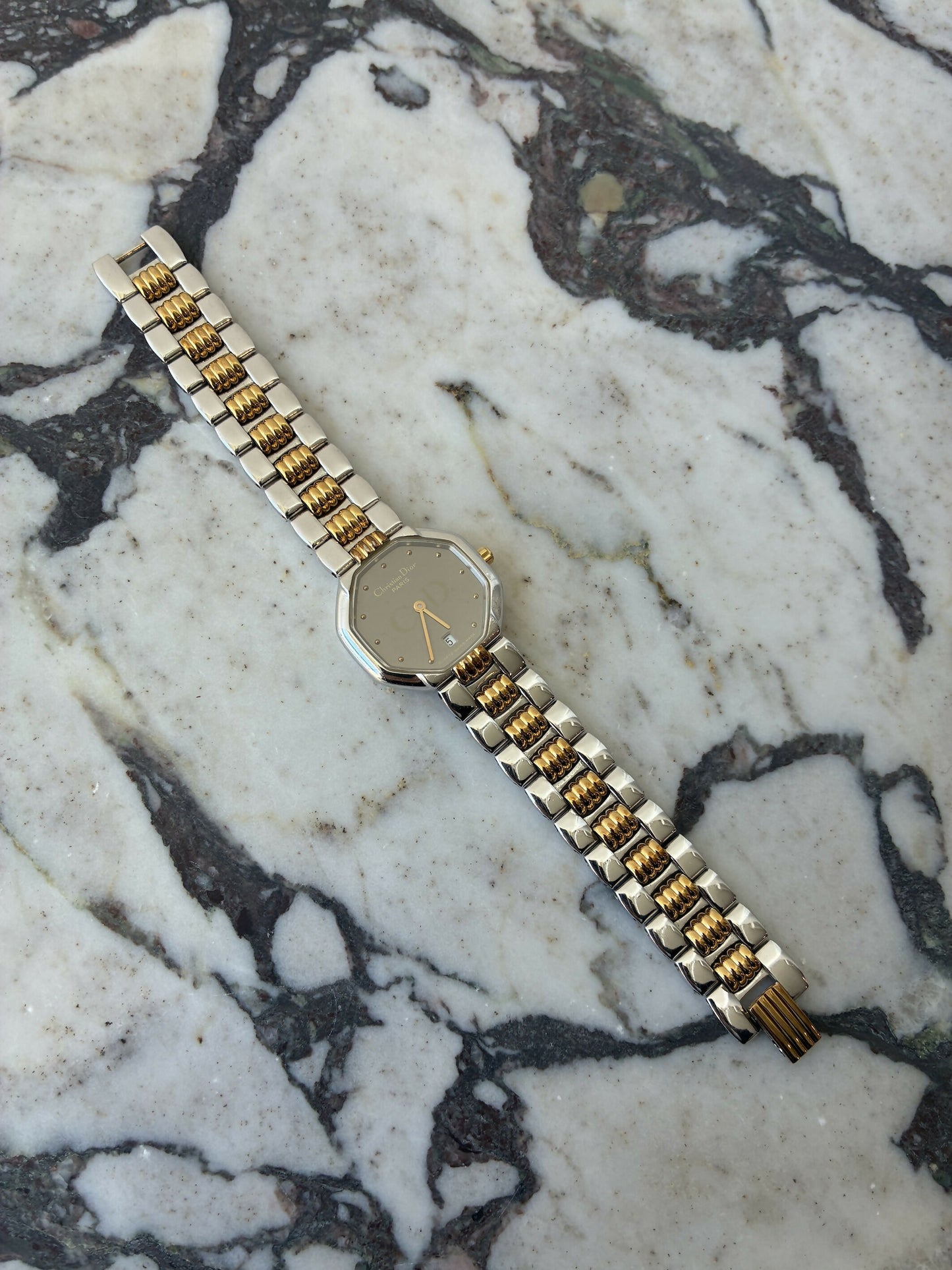 Christian Dior Bi-Tone Octagon Watch