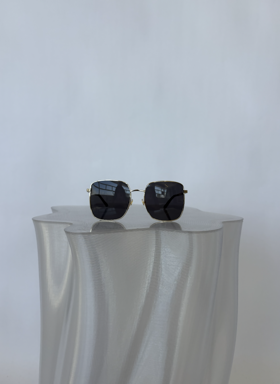 Gucci GG0802S Gold Rectangle Sunglasses