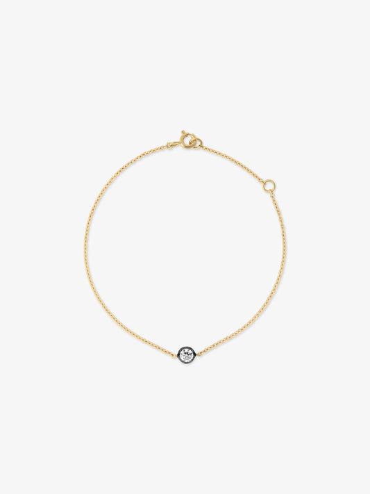 Jessica McCormack Georgian Cut-Down 0.25ct Diamond & Blackened Gold Bracelet - FULL SET