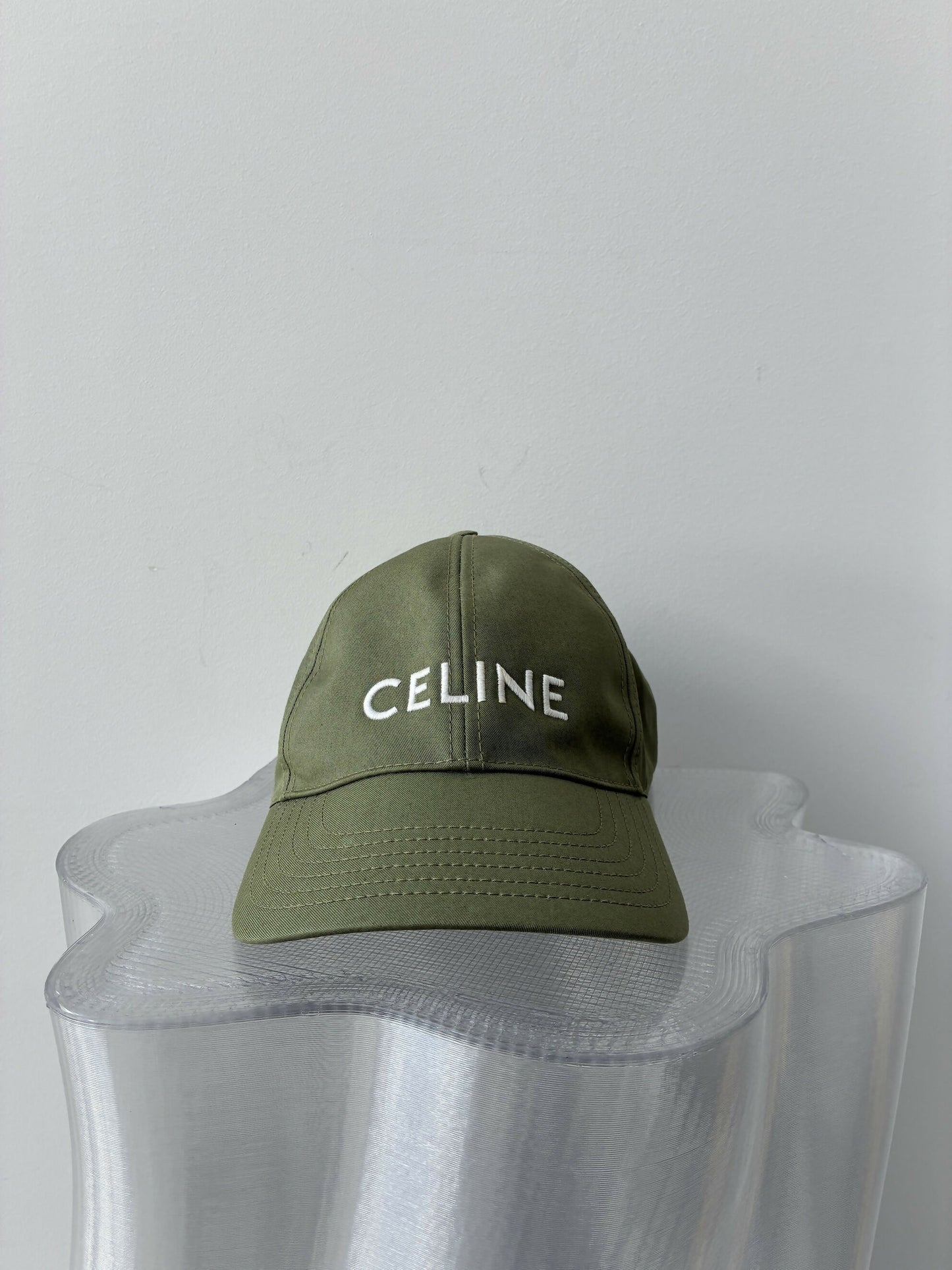 Celine Embroidered Baseball Cap – Green
