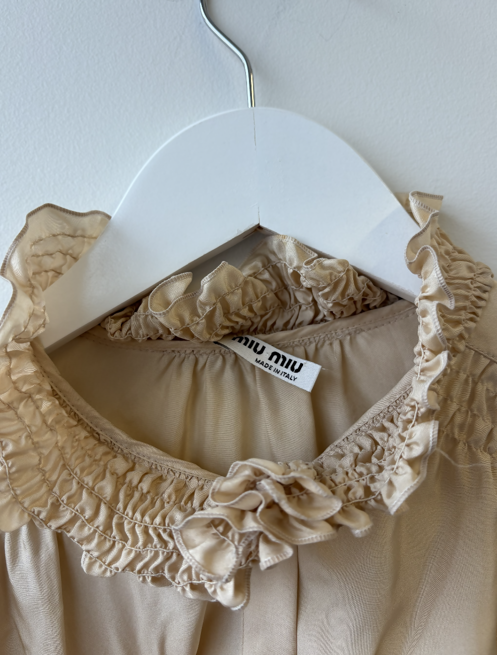 Miu Miu Long Sleeve Silk Blouse