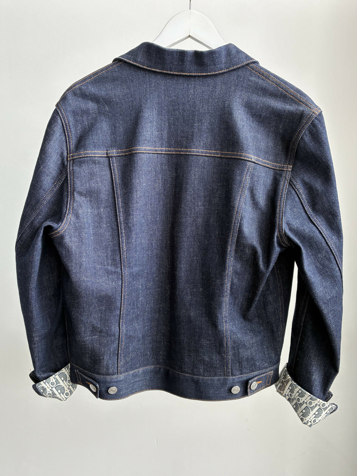 Dior Navy Blue Oblique Raw Denim Jacket