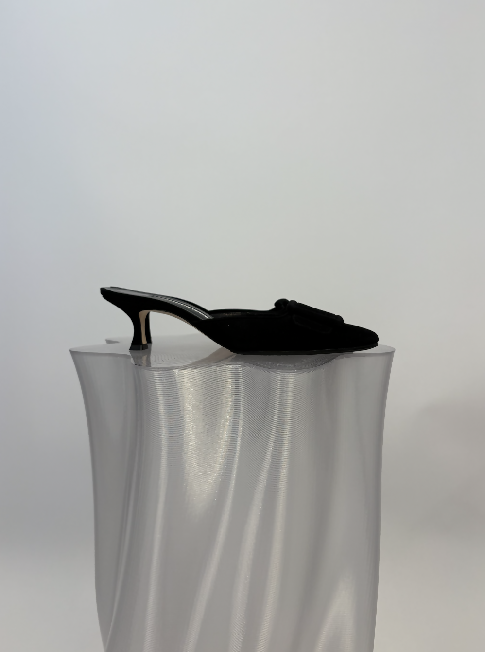 Manolo Blahnik Maysale 50 in Black Suede - FULL SET