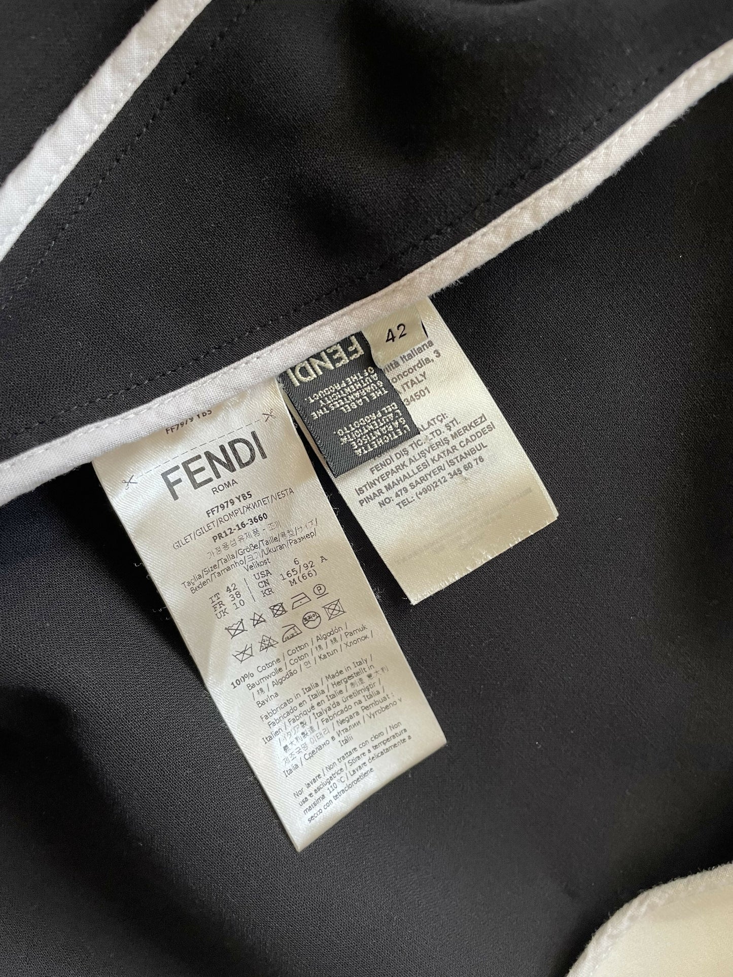 Fendi Sleeveless Long Jacket