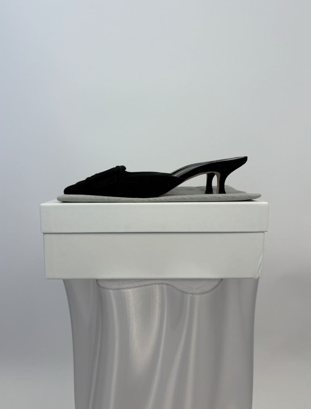 Manolo Blahnik Maysale 50 in Black Suede - FULL SET