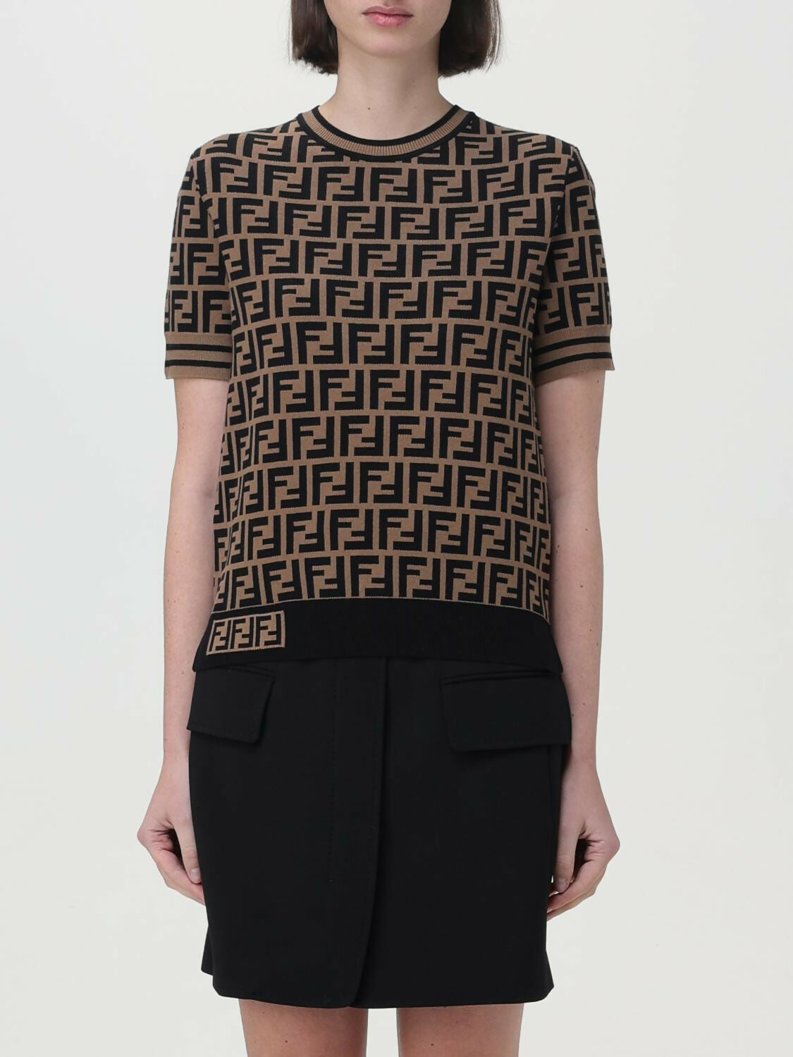 Fendi FF Monogram Knit T-Shirt