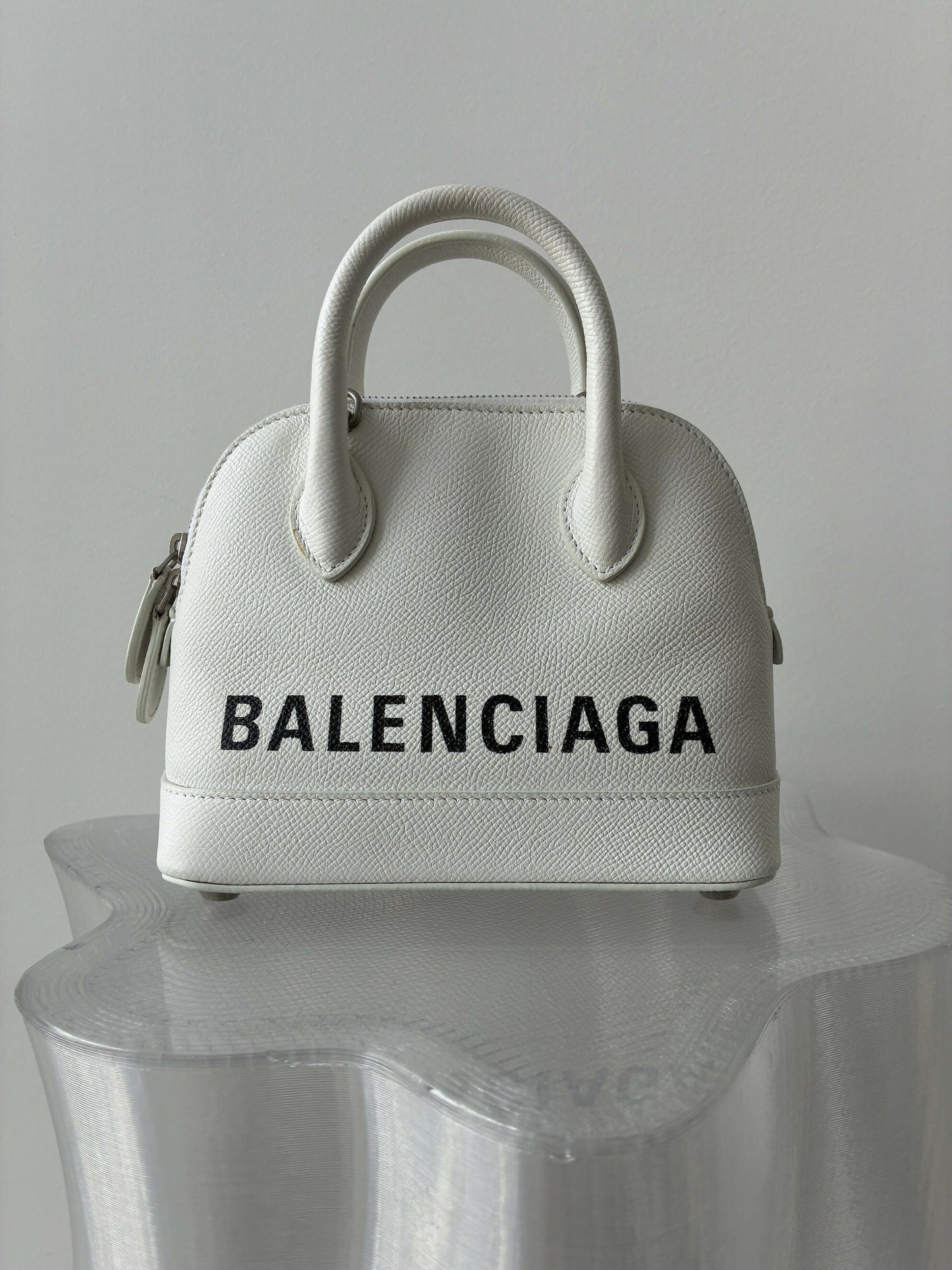 Balenciaga Ville White Top Handle Bag
