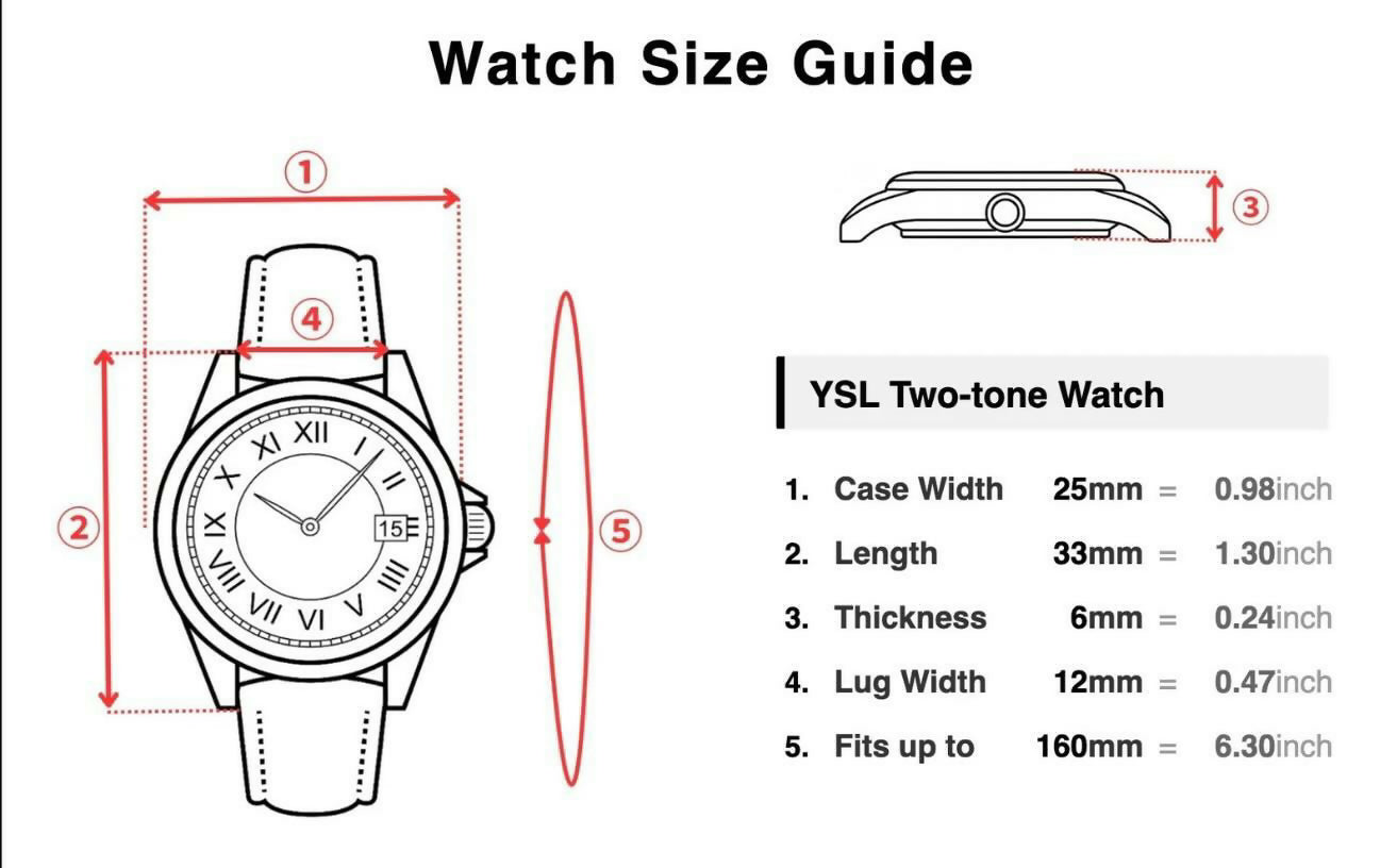 Yves Saint Laurent Bi-Tone Horizon Line Watch